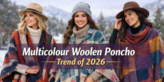 Multicolour Woolen Poncho – Trend of 2026