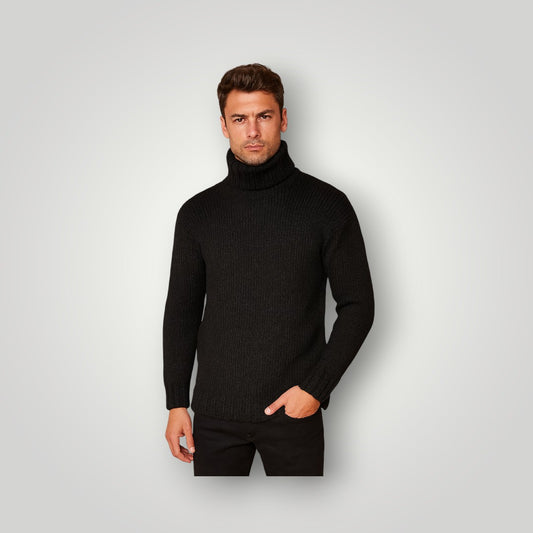 Black hi neck full sweater