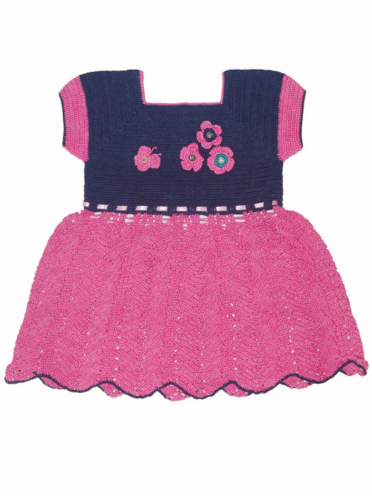 Beautiful Crusia Crochet Design Online Thread Frock For baby Girl