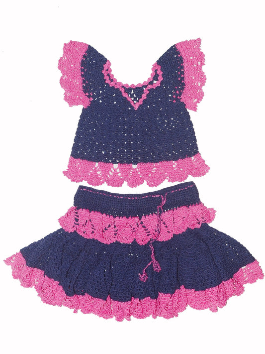 Summer Best Collection Hand Thread Embroidery Co-ords Set For Baby Girl