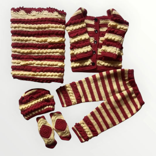 Maroon color baby set1