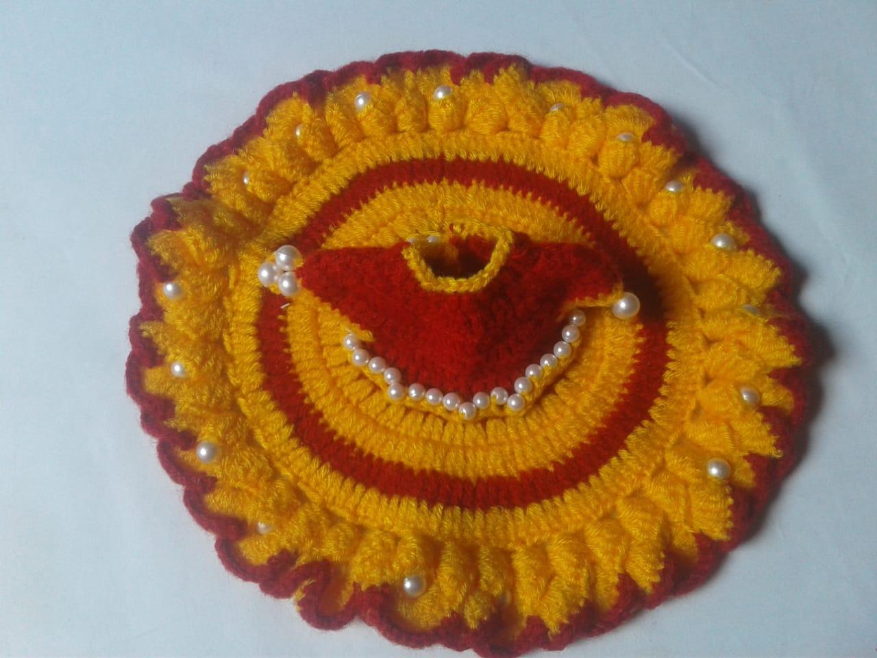Online Crochet Handmade Dress For 1 No. Laddu Gopal Ji Online Crochet Handmade Dress For 1 No. Laddu Gopal Ji