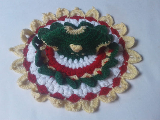 Beautiful Multicolor Graminarts Handmade Poshak For Size No. 3 - 4 Laddu Gopal Ji