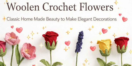 Woolen Crochet Flowers – Timeless Handmade Beauty for Elegant Décor
