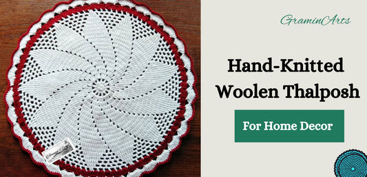 Beautiful Hand-Knitted Woolen Thalposh for Home Decor