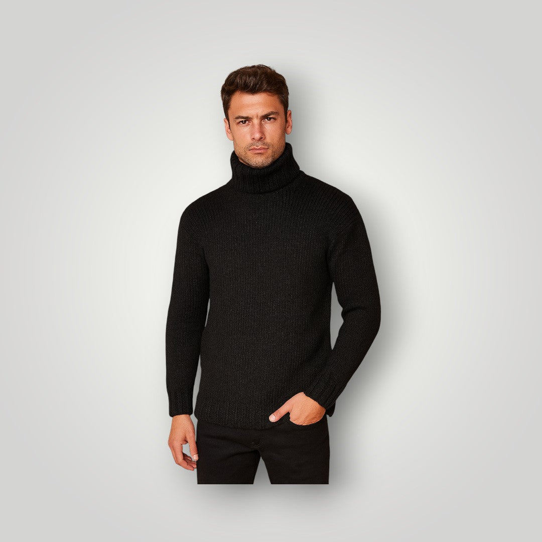 Black hi neck full sweater
