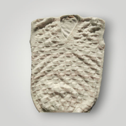 GraminArts Cream white color handmade  Sweater for men with unique desing