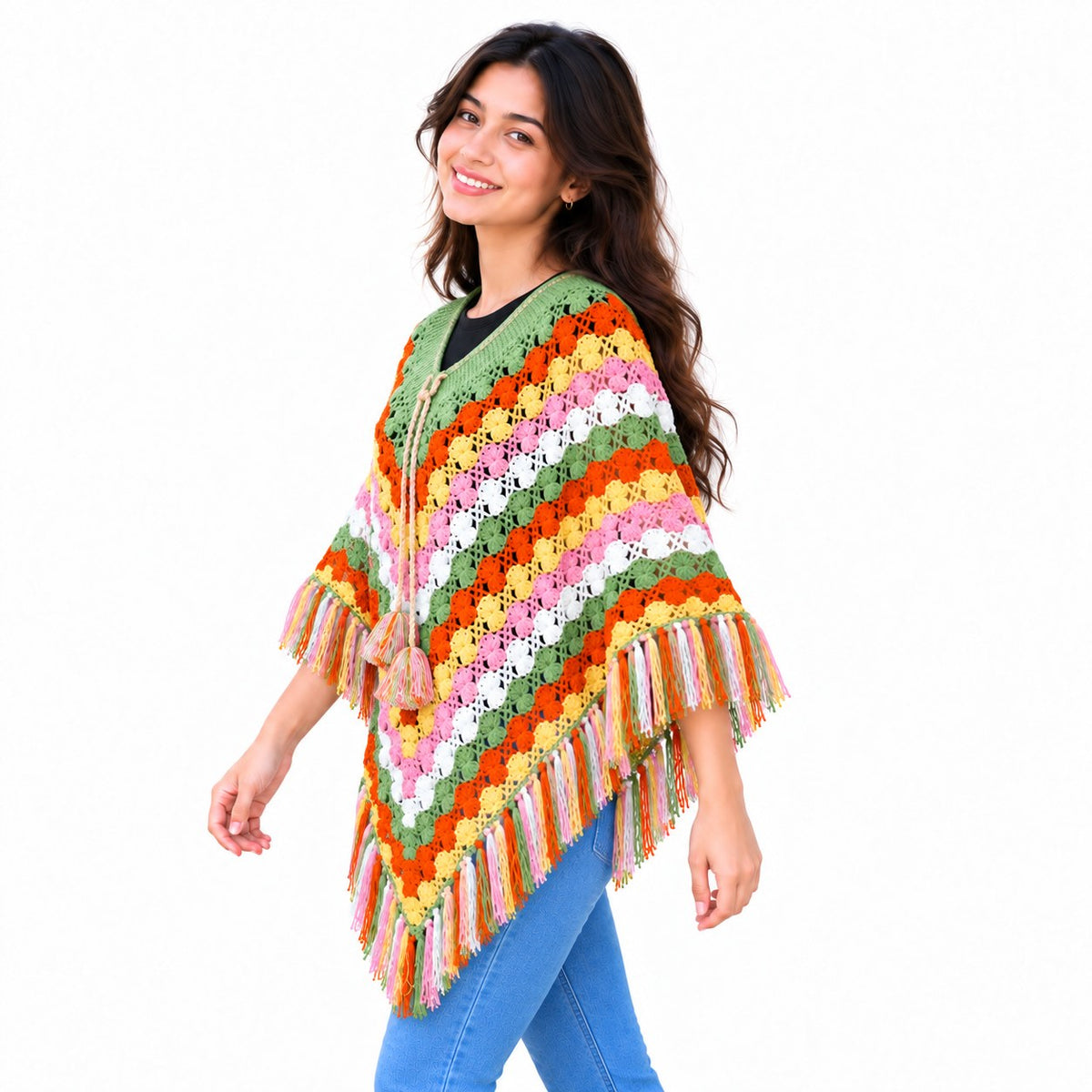Multicolour Poncho 3