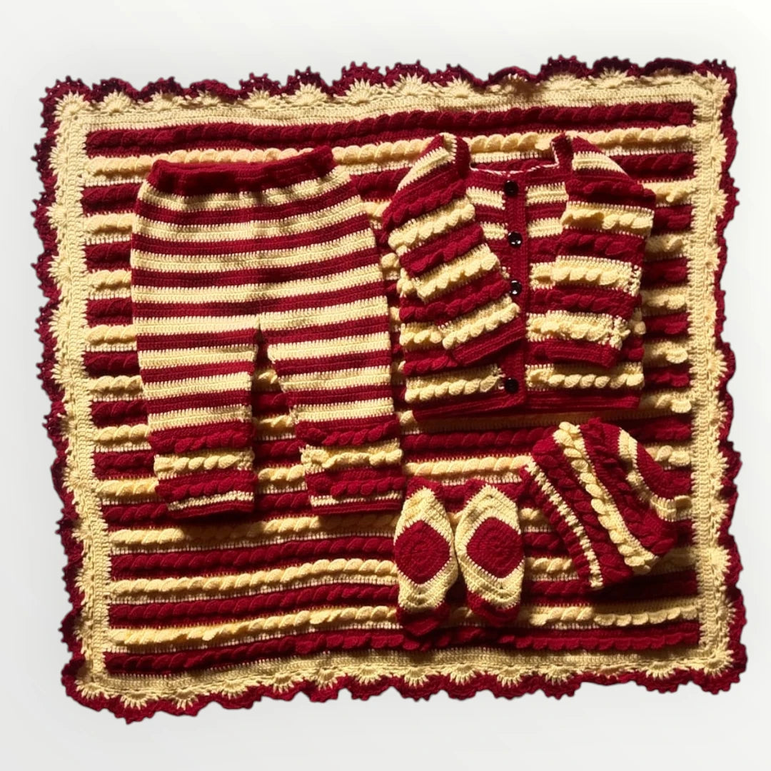 Maroon color baby set