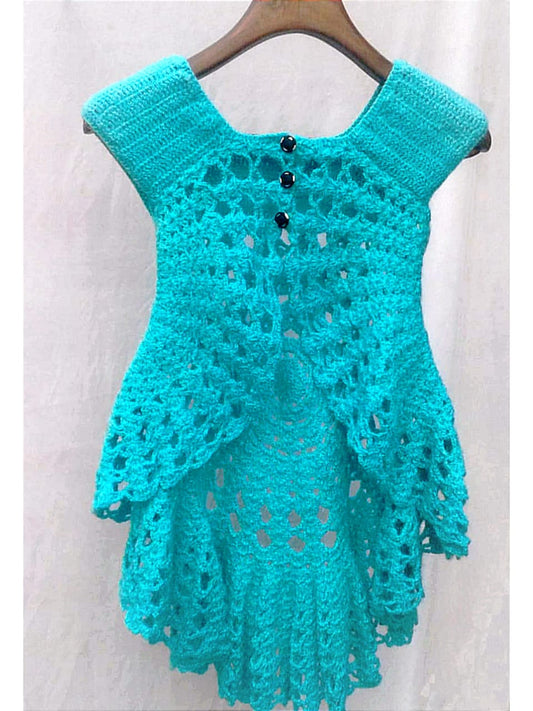 Beautiful Unique Stylish Graminarts Self Design Bolero Crochet Jacket For Ladies/Girl - Jungle