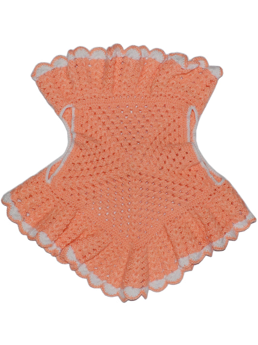 Beautiful Unique Stylish Bolero Crochet Jacket For Baby Girl- Light Salmon