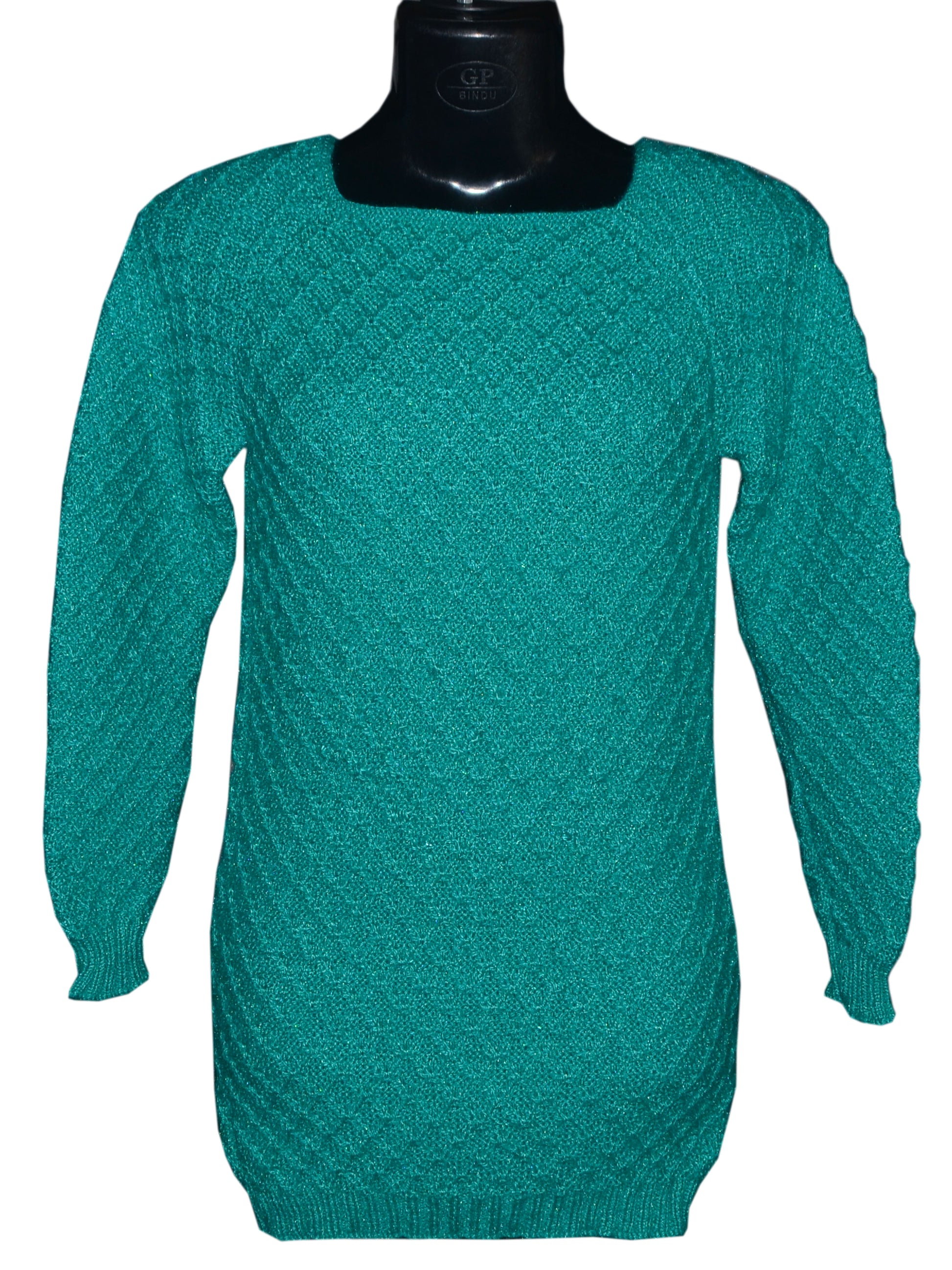 Sea Green Woollen Handmade Online Sweater For Women