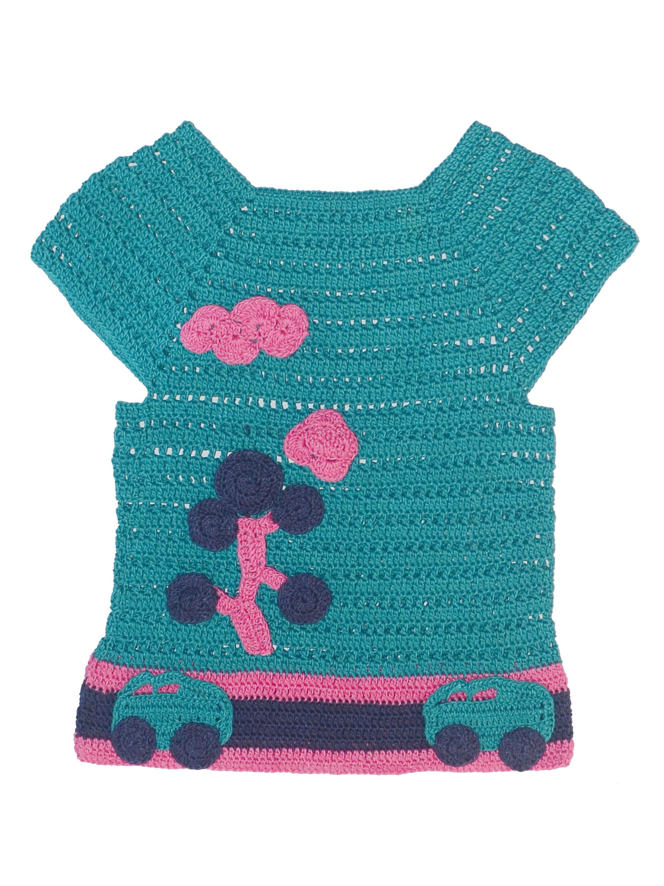 Stylish Look For Baby Girl With Handmade Thread A- Line Frock