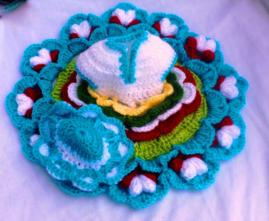 Graminarts Handmade Crochet Winter Dress Wirh Cap For Bal Gopal Ji