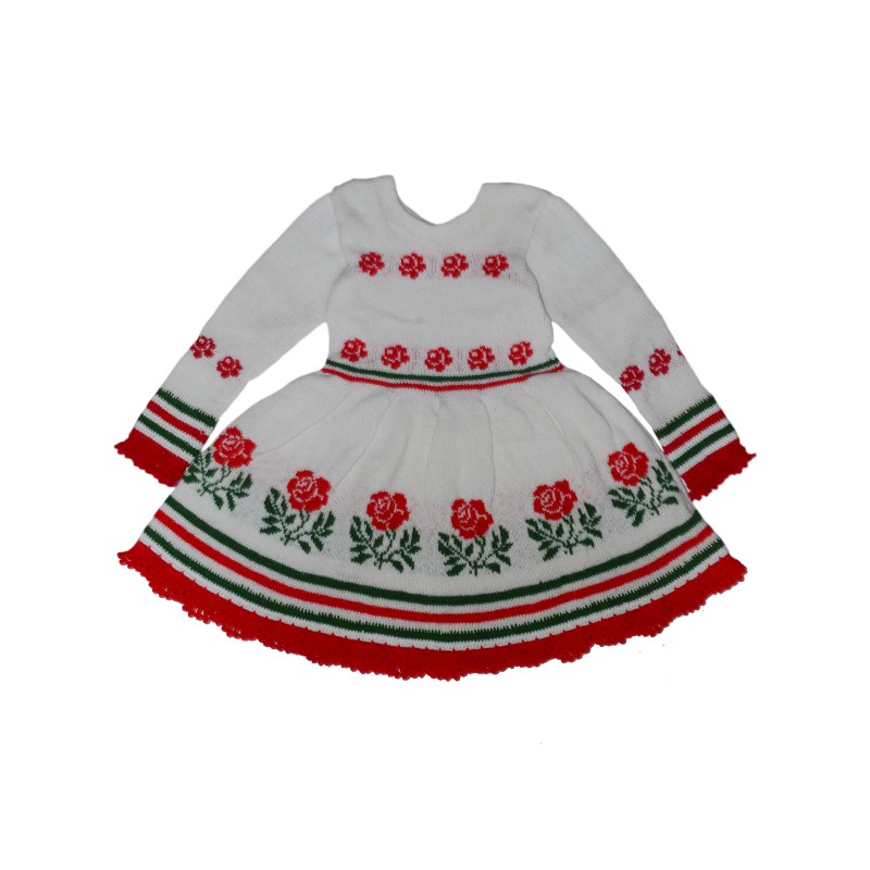 Buy DORCHIS Baby Girl Woolen Frock  Handmade Red Color Flared Midi Frock  with White ShrugJacket for 2 Year to 30 Months Baby Crochet Knit at  Amazonin